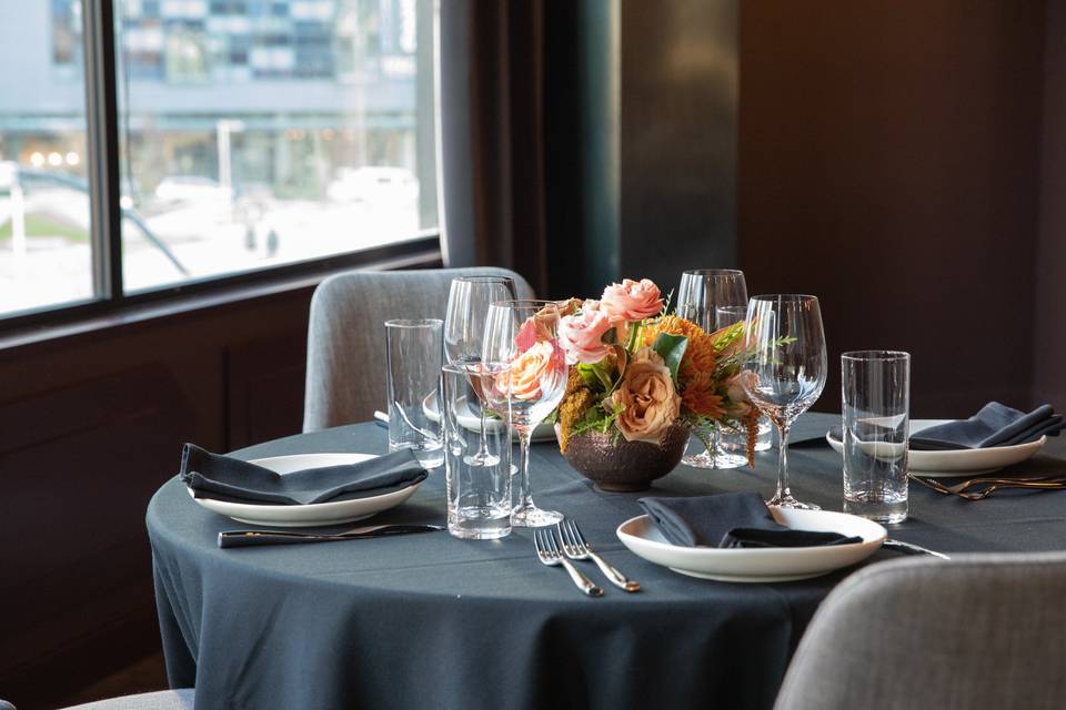 Gold Dust Room banquet table
