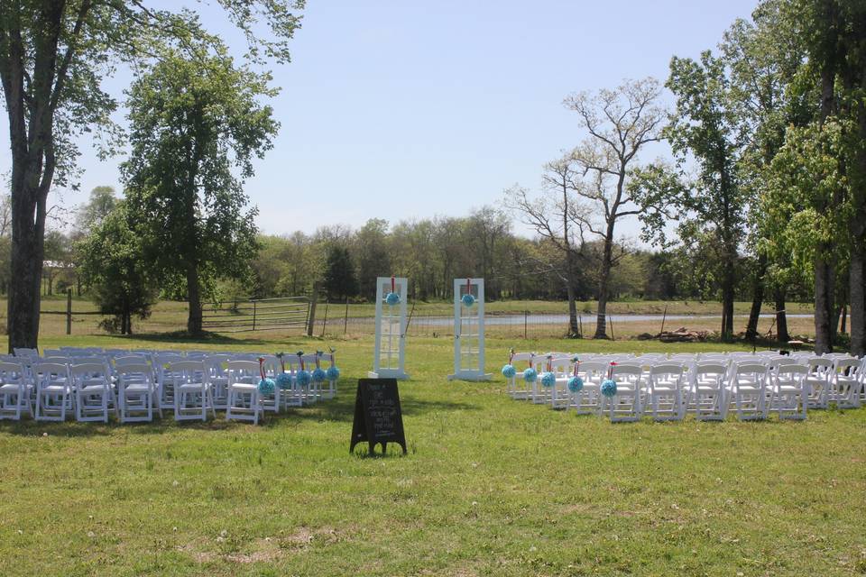 Wedding ceremony area