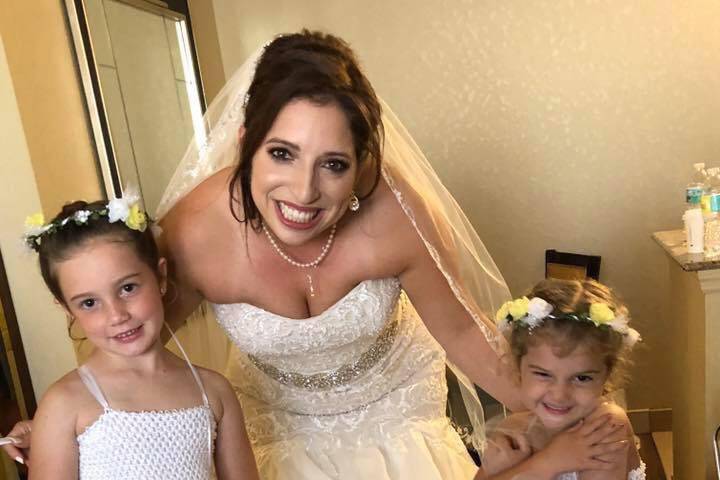 Bride and Flower Girls