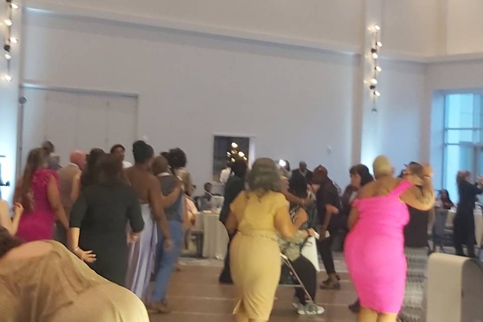 Group dancing at Wedding