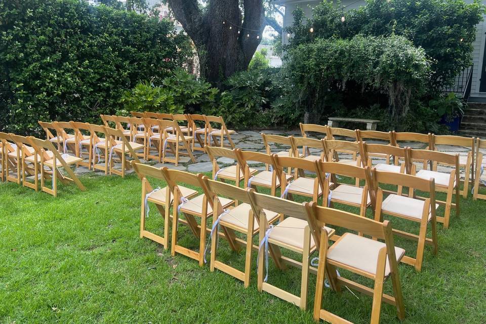 Natural Wood Ceremony Chairs