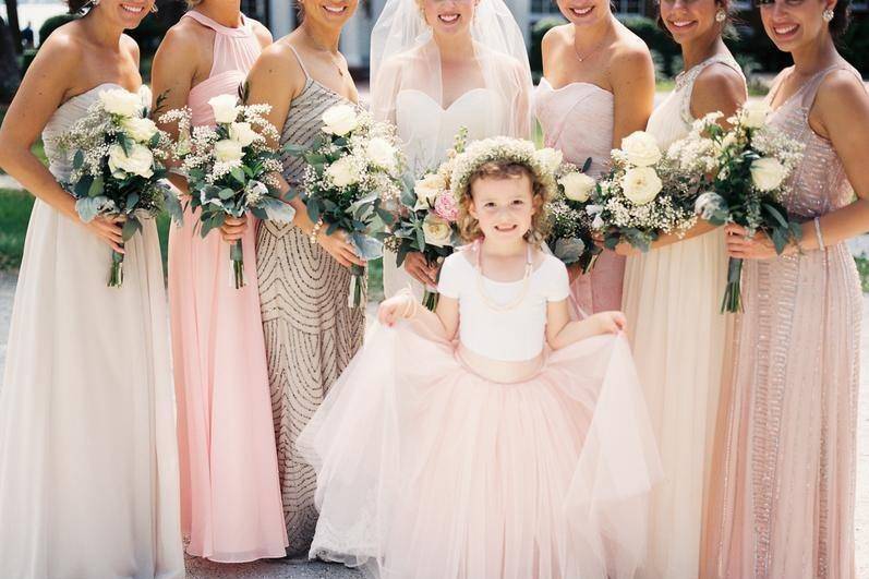 Bride and bridesmaids