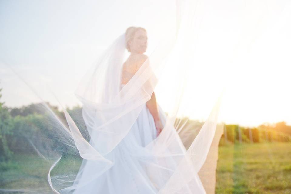 Creative bridal portrait