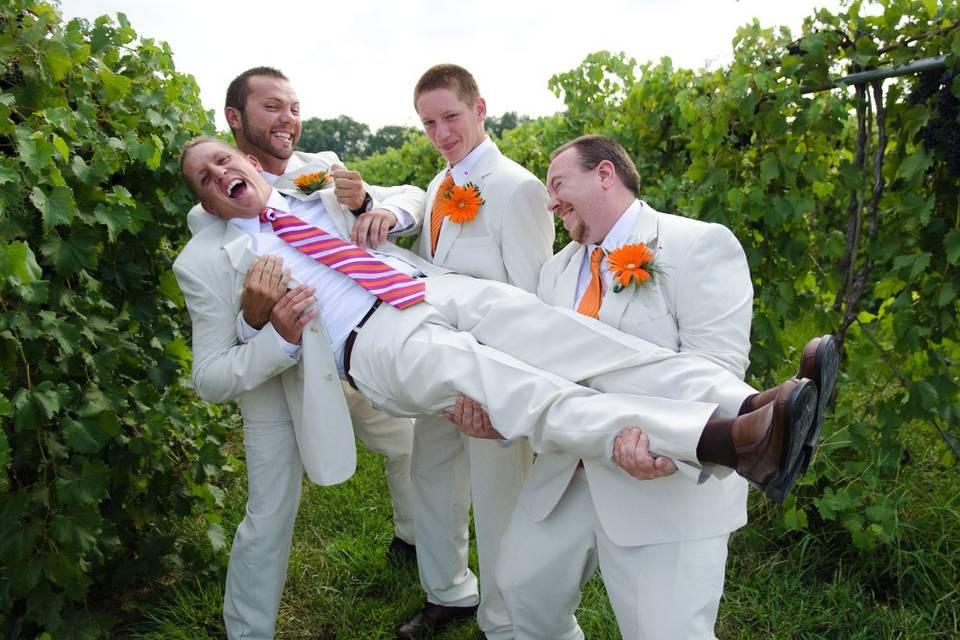 Groom with the groomsmen