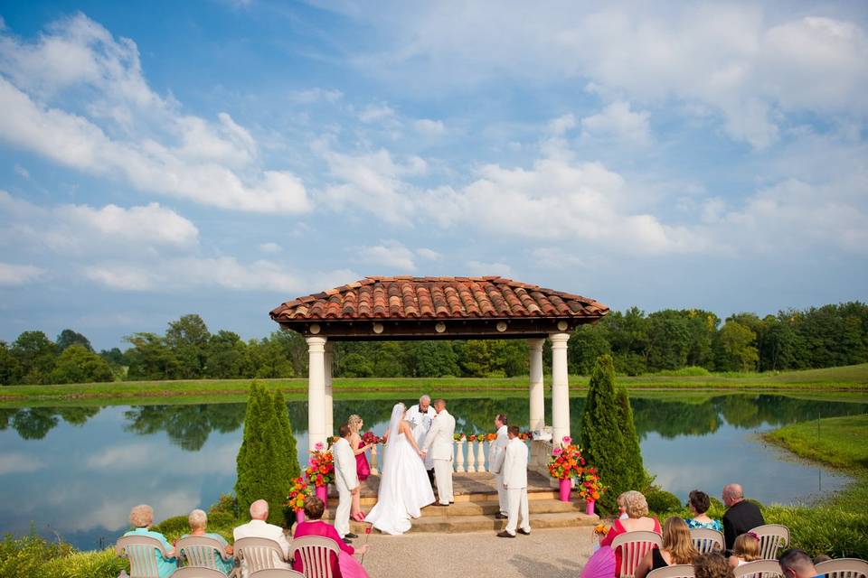 Outdoor wedding ceremony