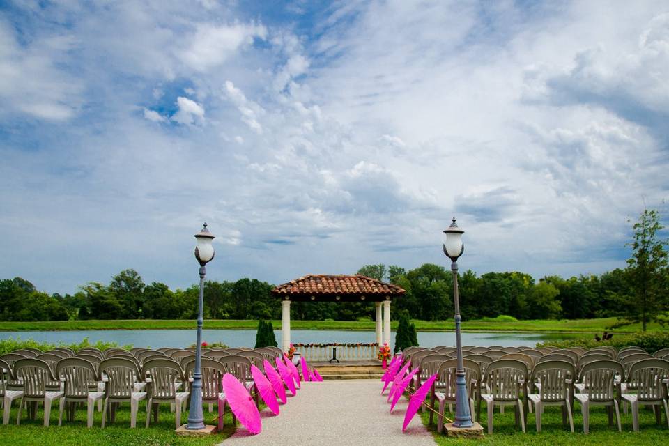 Outdoor wedding ceremony venue