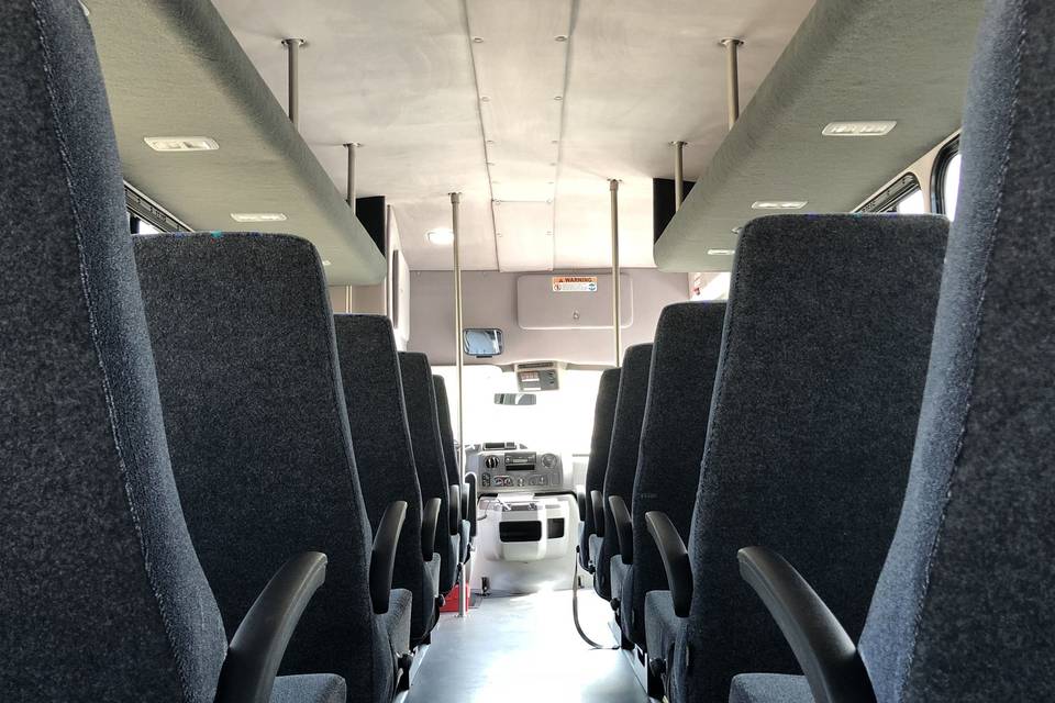 Interior of bus