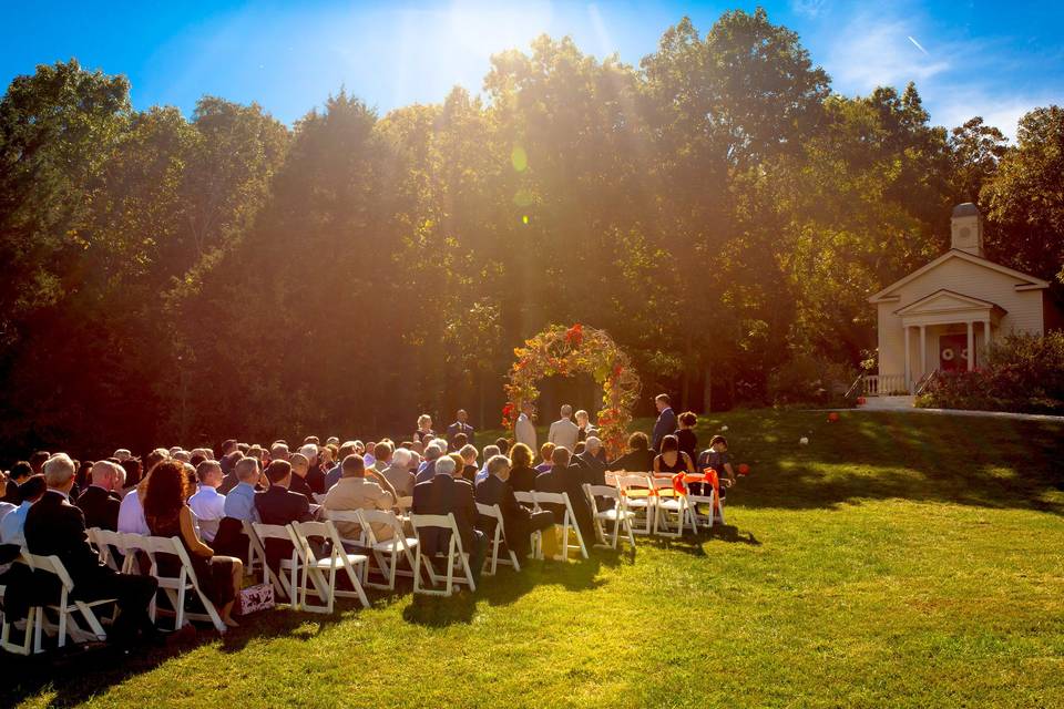 Outdoor wedding ceremony