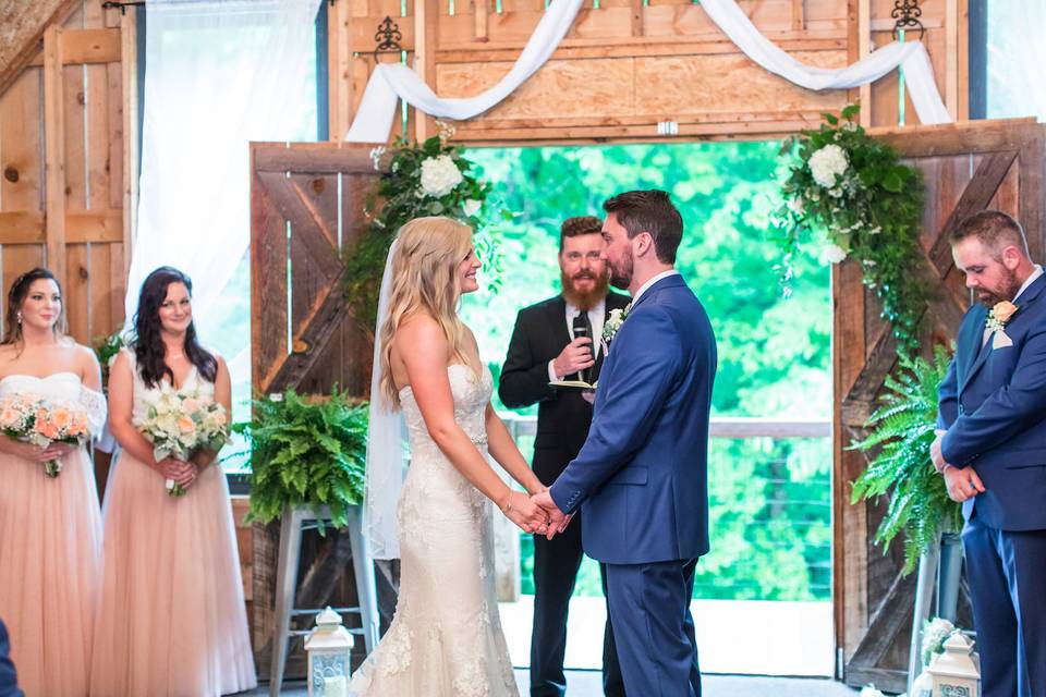 Barn loft ceremony