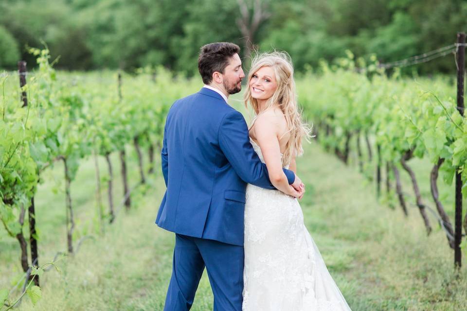 Couple in the vineyard