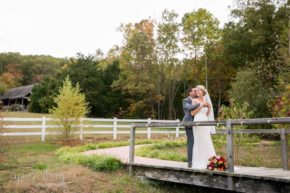 Bride to the barn