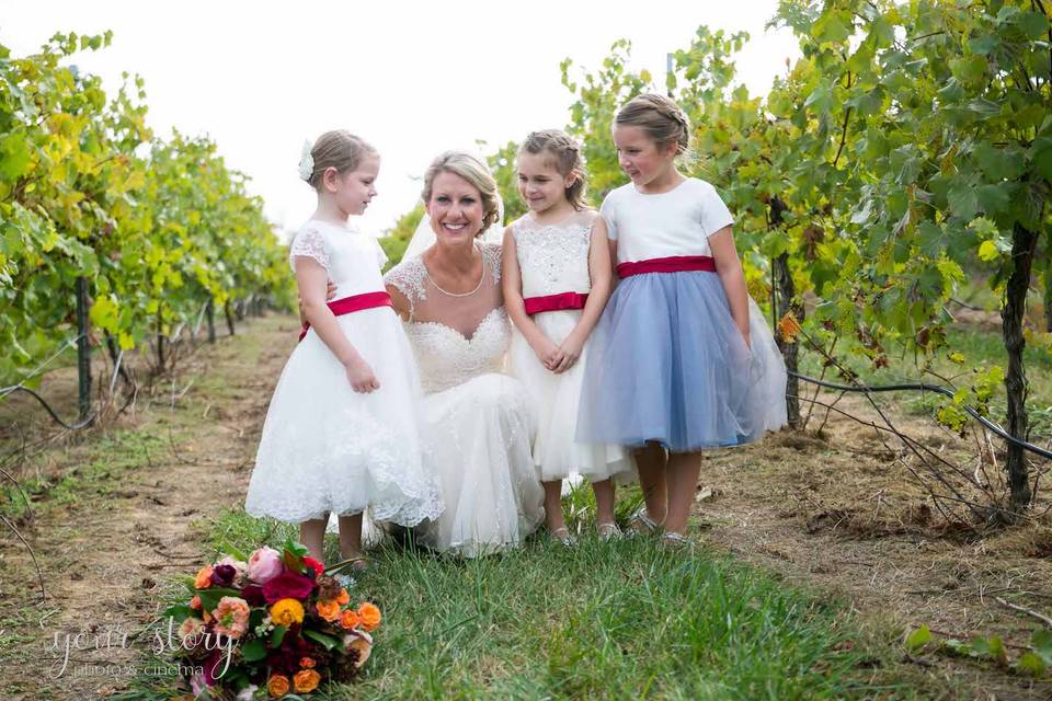 Bride & Flower Girls