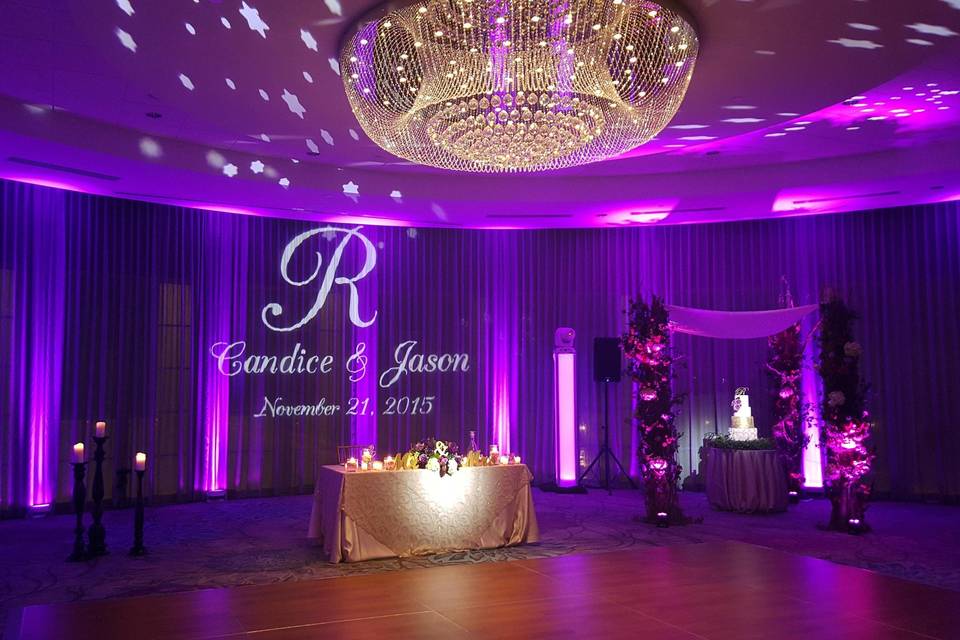 Prime Events and Productions Uplighting and Monogram Gobo