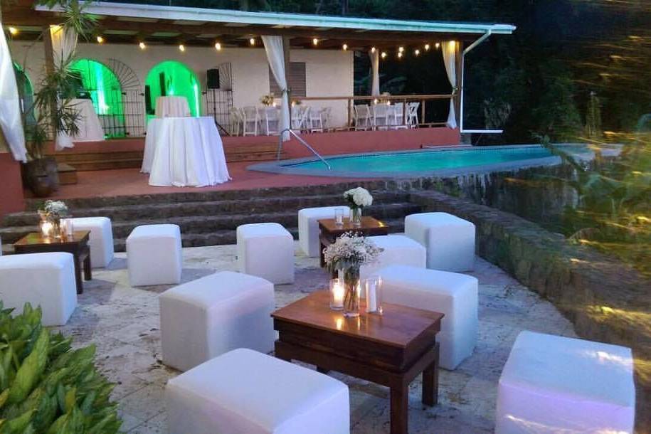 Poolside reception