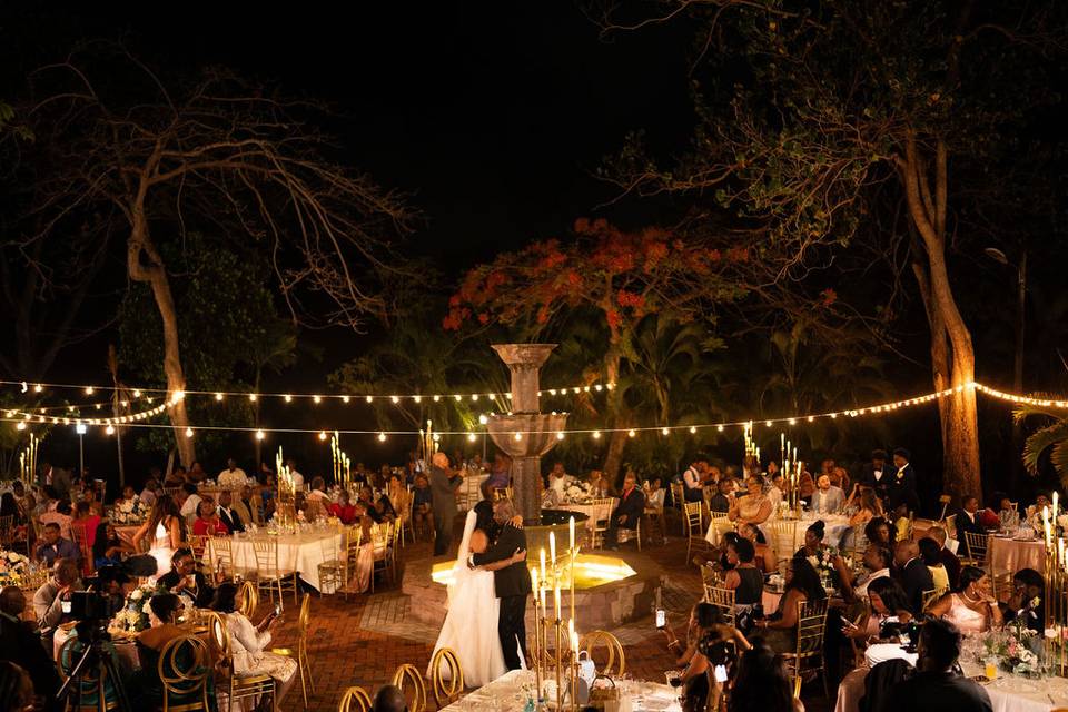 Her reaction to the reception