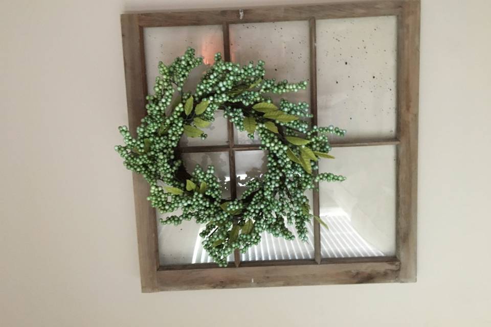 Window only can be rented for $30. To add the wreath is $40.