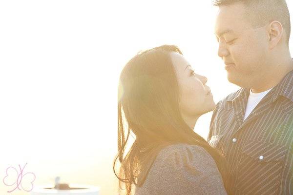 engagement session at the Griffith Observatory