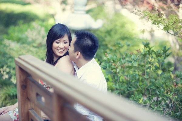 engagement session at the Cal Poly Japanese Garden