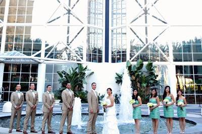 wedding party at the Hyatt in Anaheim