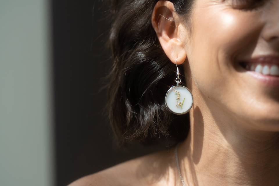 Custom silver earring set