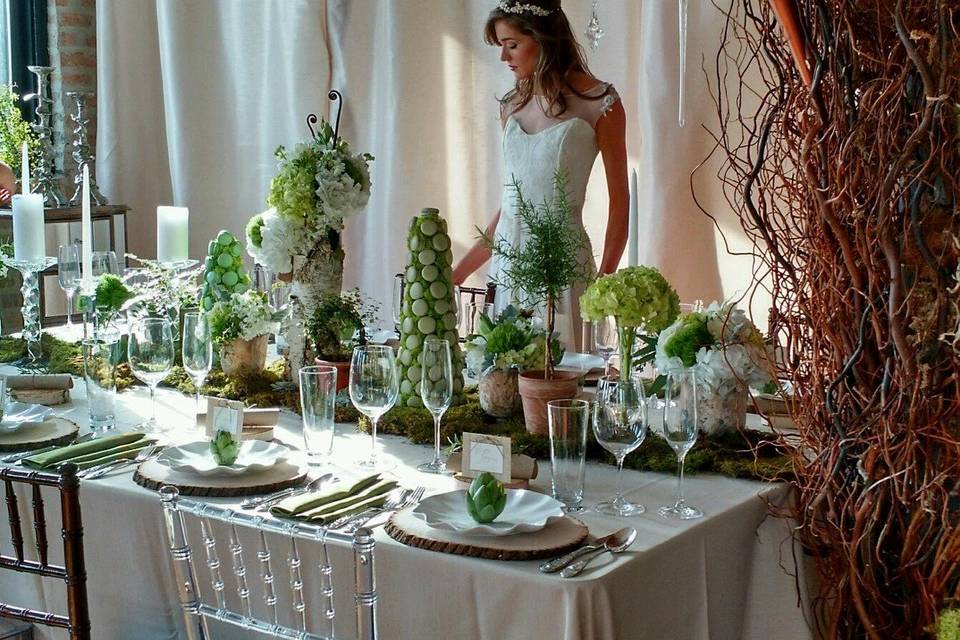 Forest Themed Tablescape