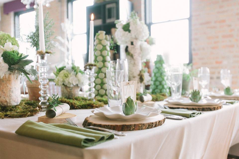 Forest Themed Tablescape