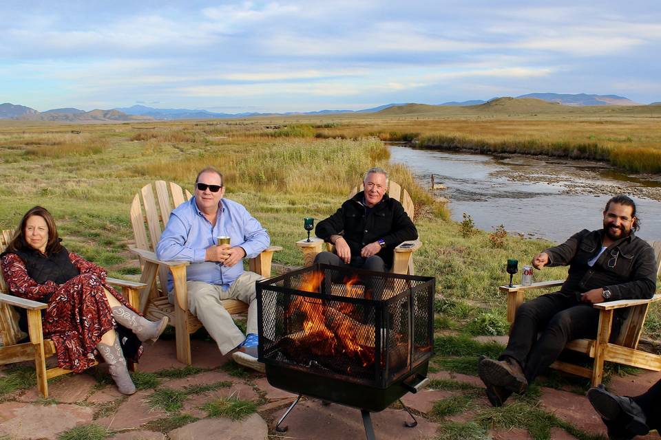 Fire pit evenings with guests