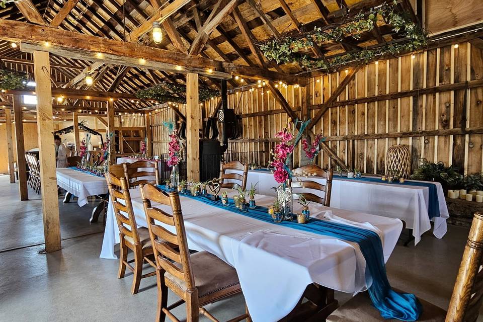 Warm barn for celebrations