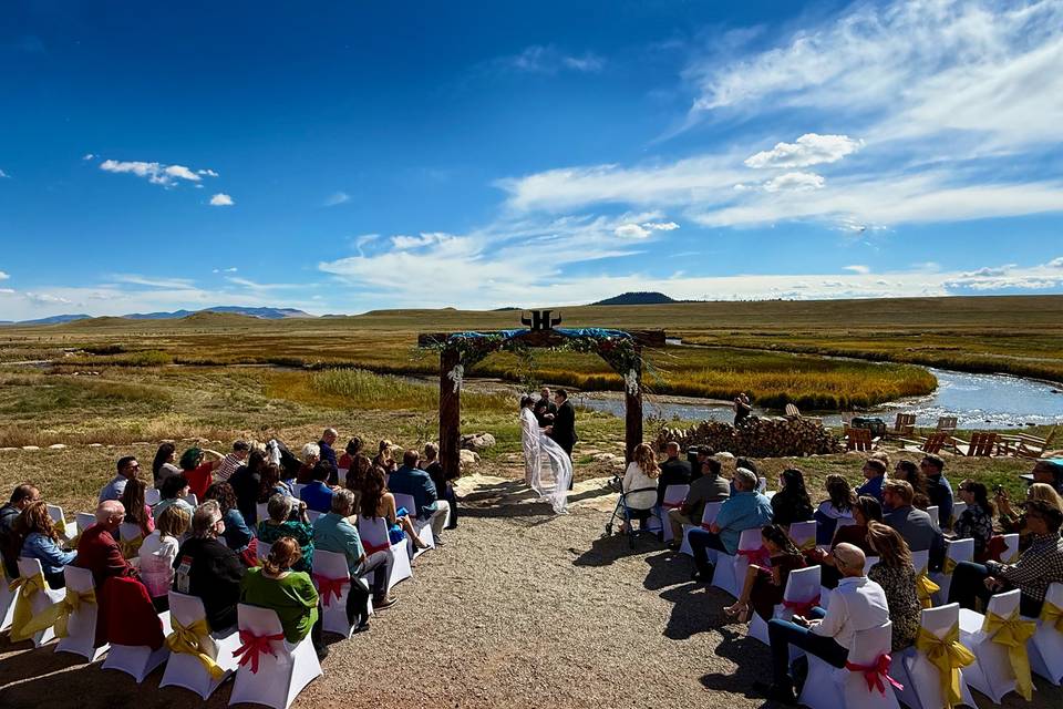 Riverside vows with a view