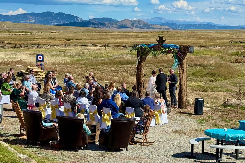 Ceremony beneath big skies