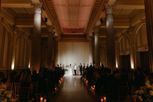 Ballroom wedding ceremony