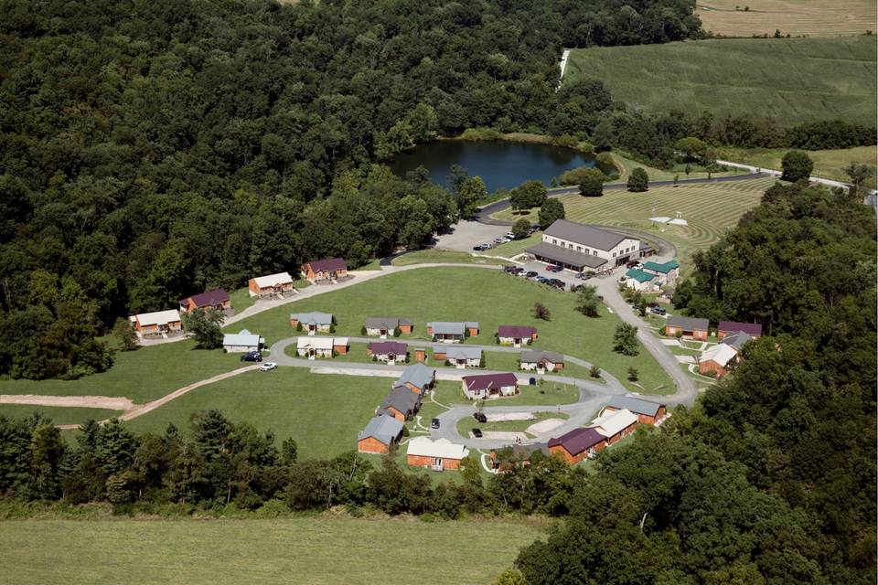 Aerial View of the Lodges