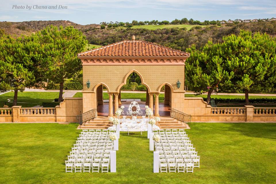 Outdoor ceremony area