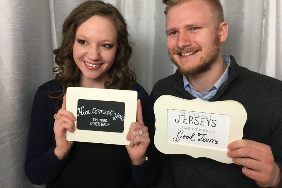 Blue White Photo Booths