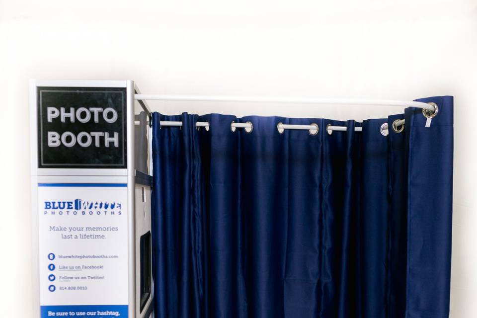 Blue White Photo Booths