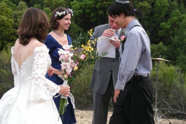 Outdoor wedding ceremony