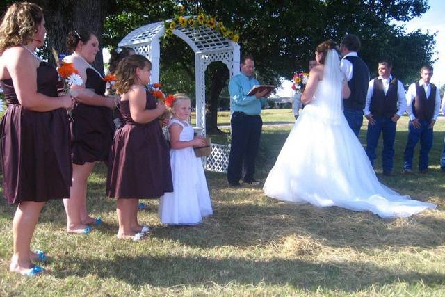 Outdoor wedding ceremony
