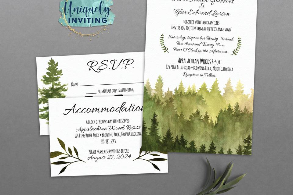 Into the Woods Invitations