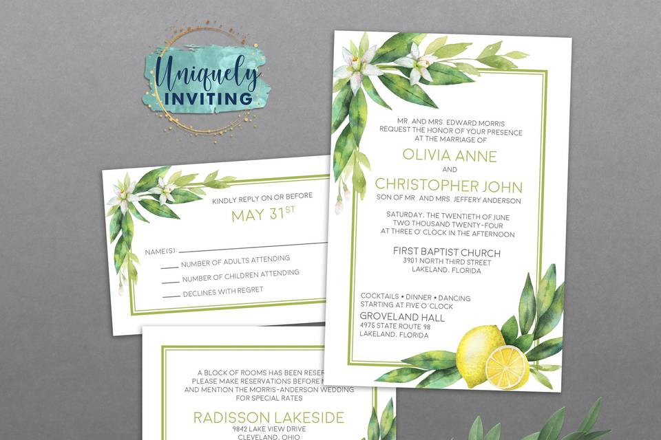 Limoncello Invitations