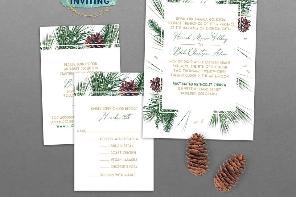 White Pine Invitations