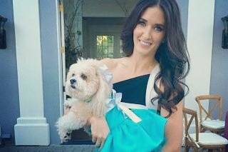 Bride and her dog