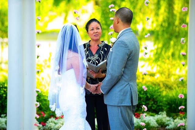 Couple being wed