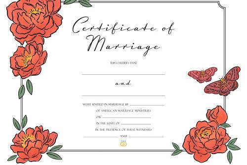 Marriage certificate