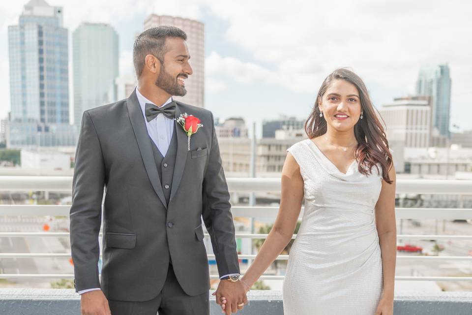 Rooftop elopement