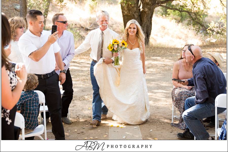 Bride with her father