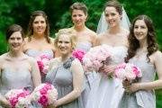 The bride with her bridesmaids