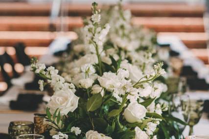 Floral runner centerpiece