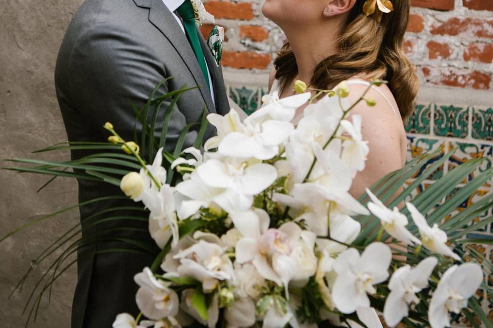 Tall floating centerpiece