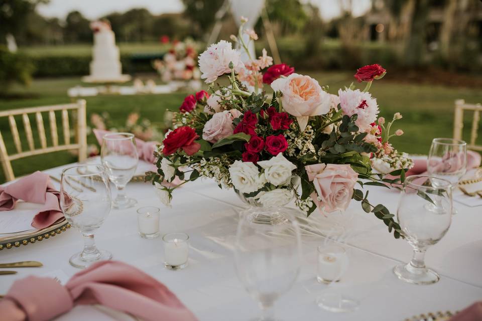 Pink and White Floral