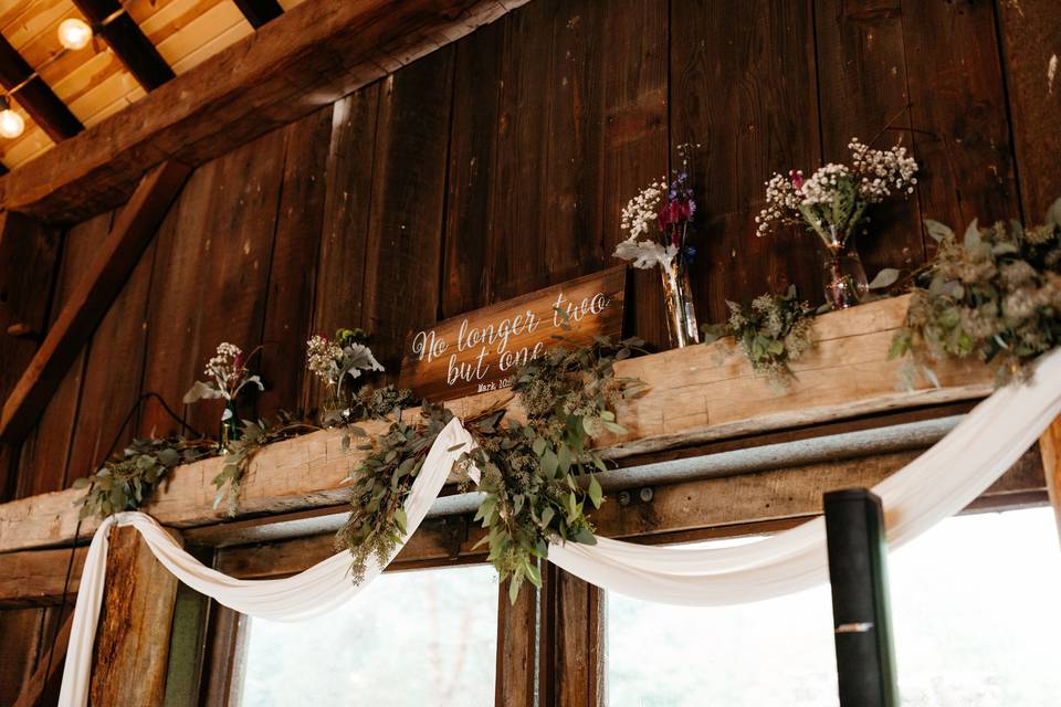 Inside barn detail